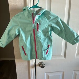 Vineyard Vines Turquoise Jacket with Pink Zippers